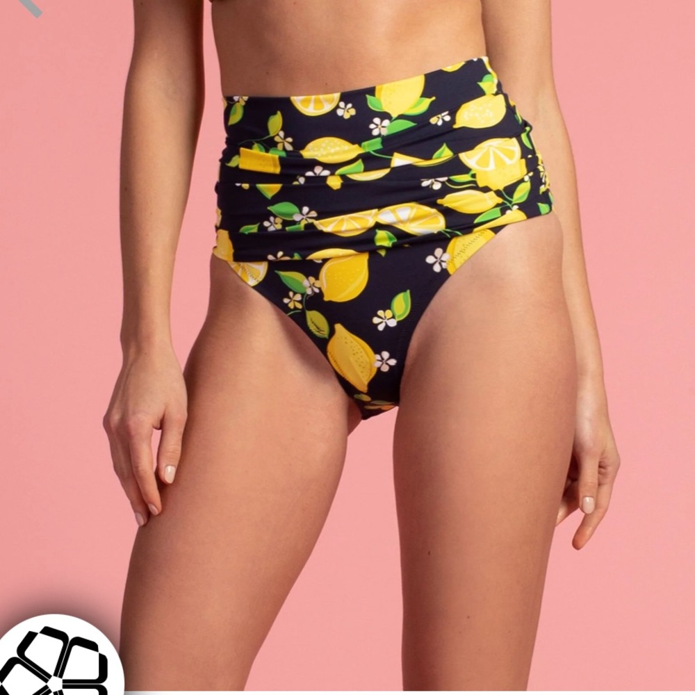 Trina Turk lemon love high waisted bikini bottom